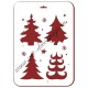 Трафарет Event Design новогодний NGP055 "Зимние ёлочки", 31х21 см